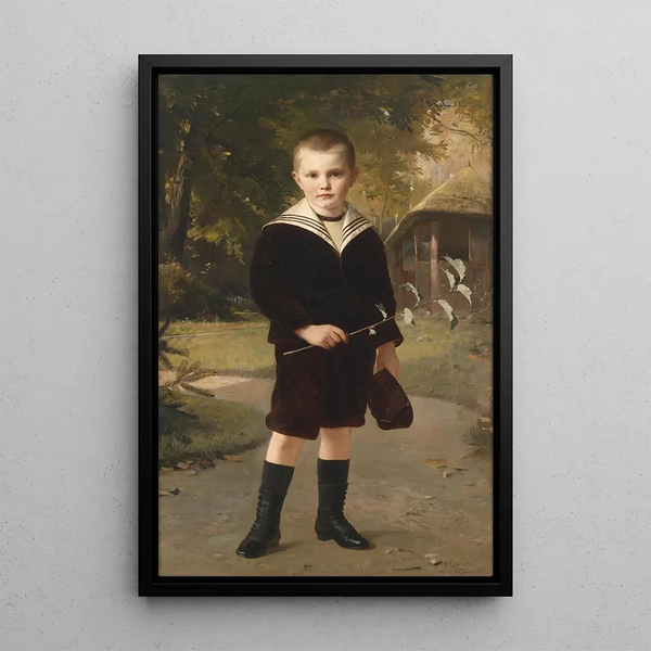 Jongen in zeemanskostuum - Heinrich Lauenstein — ingelijst kunstwerk aan de muur