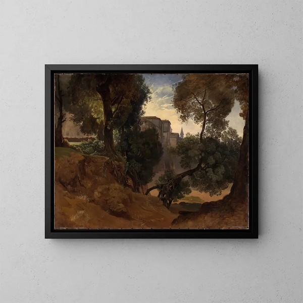 in het park van de villa Chigi in Ariccia nabij Rome - Heinrich Ludwig — ingelijst kunstwerk aan de muur