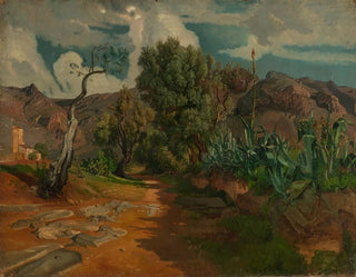 Landschap bij Palermo - Heinrich Ludwig — weergave van het kunstwerk