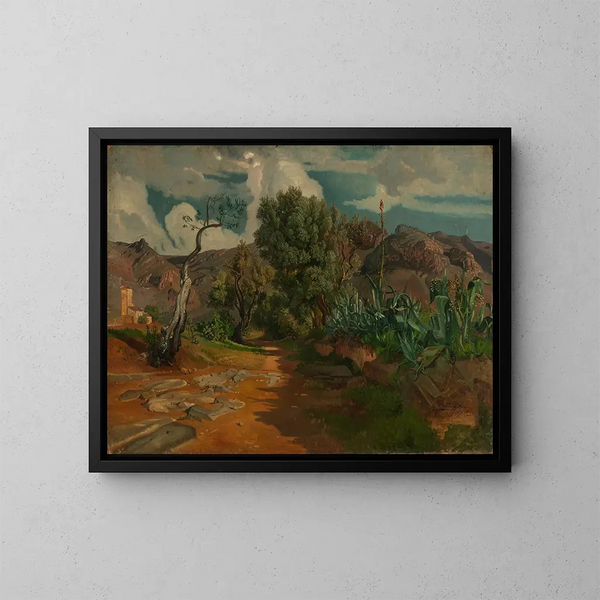 Landschap bij Palermo - Heinrich Ludwig — ingelijst kunstwerk aan de muur