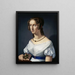 Portrait of a Girl - Heinrich Maria von Hess — framed artwork on a wall