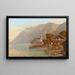 Uitzicht op het meer en het dorp Brienz - Heinrich Meichelt — ingelijst kunstwerk aan de muur