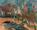Tuin met kasbedden - Heinrich Nauen — weergave van het kunstwerk