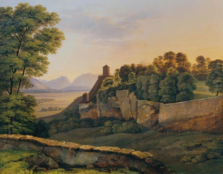 De Mönchsberg bij Salzburg - Heinrich Reinhold — weergave van het kunstwerk