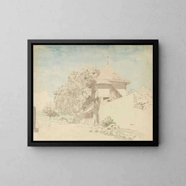 View near Erlach - Heinrich Rieter — framed artwork on a wall