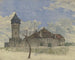 De uitkijktoren in Sachsenhausen - Heinrich Rumbler — weergave van het kunstwerk