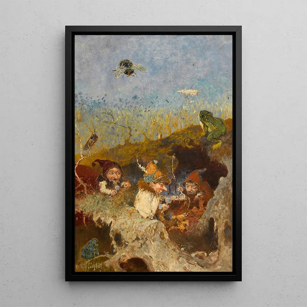 La soupe des nains - Heinrich Schlitt — ingelijst kunstwerk aan de muur