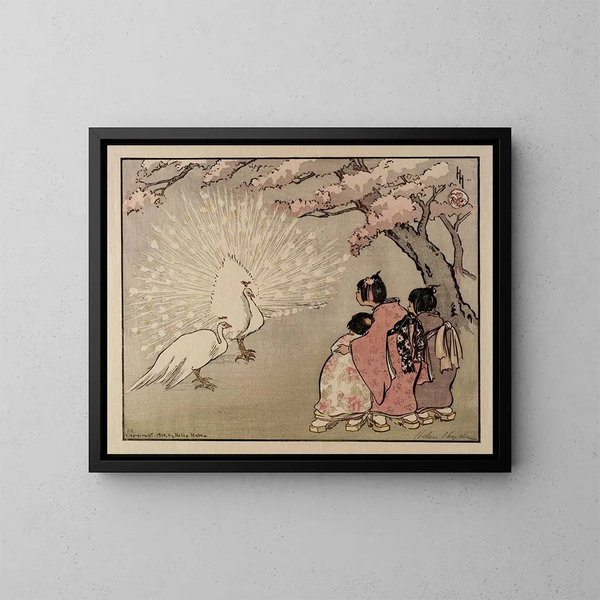 De Witte Pauw - Helen Hyde — ingelijst kunstwerk aan de muur