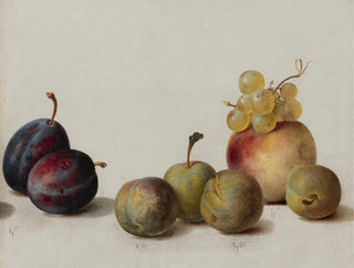 pruimen, perziken en druiven - Helen Searle — weergave van het kunstwerk
