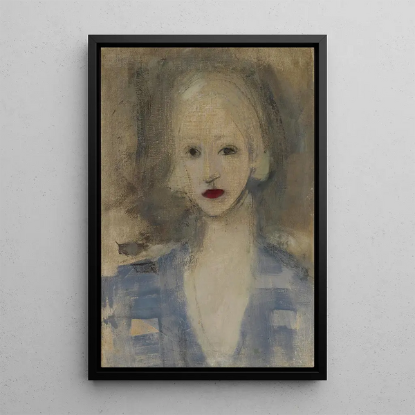 Vrouw met blond haar - Helene Schjerfbeck — ingelijst kunstwerk aan de muur