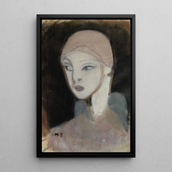 Fille des îles - Helene Schjerfbeck — ingelijst kunstwerk aan de muur