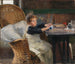 Le Convalescent - Helene Schjerfbeck — weergave van het kunstwerk