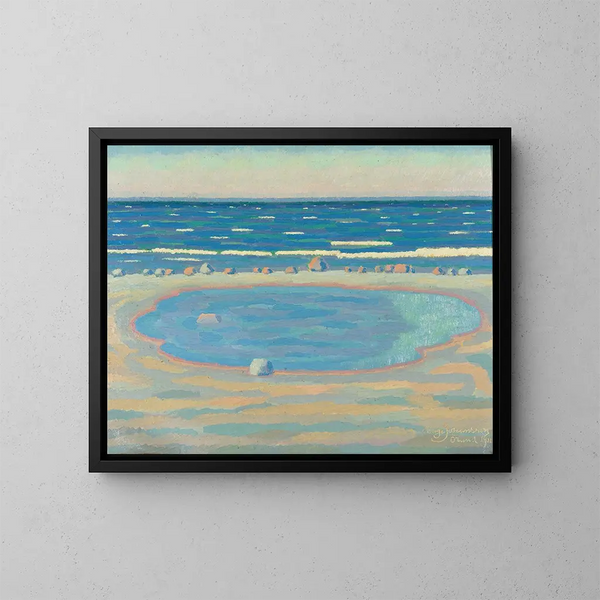 Terre de plage - Helge Johansson — framed artwork on a wall