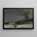 van Collecteurs de glace sur la prairie de tir à Karlsruhe - Hellmuth Rötzer — ingelijst kunstwerk aan de muur