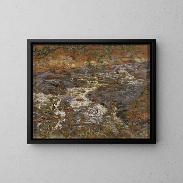 Stream in Cascade - Helmer Osslund — framed artwork on a wall