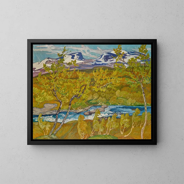 La vallée de Lapporten en Laponie - Helmer Osslund — framed artwork on a wall