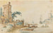 scène met een toren links - Hendrick Avercamp — weergave van het kunstwerk