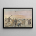 Winterlandschap op het ijs met een jager die een otter toont - Hendrick Avercamp — ingelijst kunstwerk aan de muur