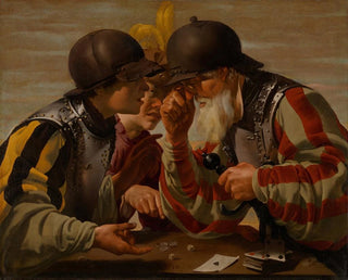 van Hendrick Ter Brugghen | Schilderij De Spelers — weergave van het kunstwerk