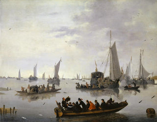 Feestelijke ontvangst van een staatsjacht - Hendrick de Meijer — weergave van het kunstwerk