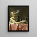 De roker, allegorie van vergankelijkheid - Hendrick van Someren — ingelijst kunstwerk aan de muur