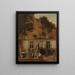 De uitreiking van een diploma aan de Universiteit van Leiden rond 1650 - Hendrick van der Burgh — ingelijst kunstwerk aan de muur