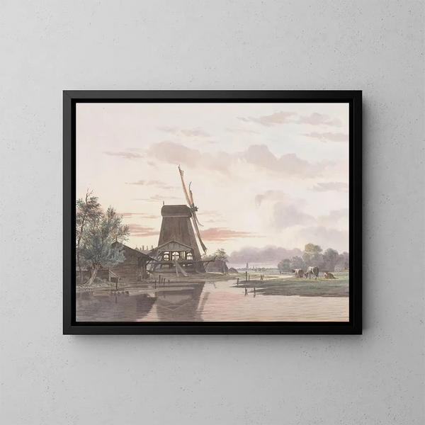 Moulin à scie - Hendrik Abraham Klinkhamer — framed artwork on a wall