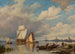 Een rustige haven - Hendrik Barend Koekkoek — weergave van het kunstwerk