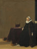 Portret van een vrouw met een hond - Hendrik Gerritsz. Pot — weergave van het kunstwerk