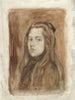 Portret van een meisje met lang haar - Hendrik Johannes Haverman — weergave van het kunstwerk