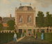 De tuin en de schuur van 524 Keizersgracht in Amsterdam - Hendrik Keun — weergave van het kunstwerk
