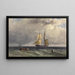van een zittend gekleed vrouwelijk schilderij, rechterhand die een slang vasthoudt, in de linkerhand een spiegel - Hendrik Krock — ingelijst kunstwerk aan de muur
