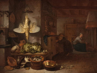 Een keuken - Hendrik Martensz Sorgh — weergave van het kunstwerk