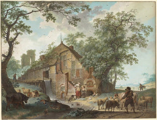 Een zomerscène - Hendrik Meyer — weergave van het kunstwerk