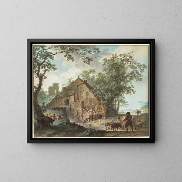 A summer scene - Hendrik Meyer — framed artwork on a wall