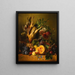 Natuurschilderij met wild en fruit - Hendrik Reekers — ingelijst kunstwerk aan de muur