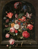 Bloemenvaas in een nis - Hendrik Schoock — weergave van het kunstwerk