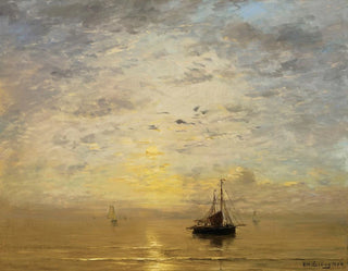 Zeilvaart schilderij - Hendrik Willem Mesdag — weergave van het kunstwerk
