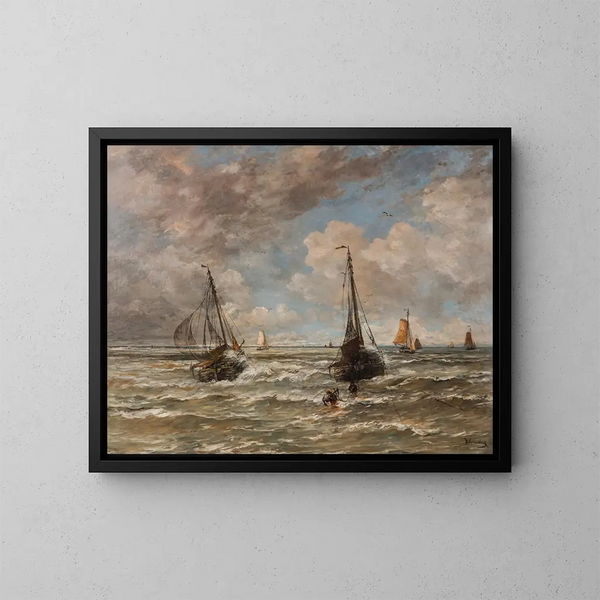 The Moulage de l'ancre - Hendrik Willem Mesdag — framed artwork on a wall