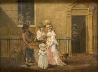 Vendeur de légumes - Hendrik Willem Schweickhardt — weergave van het kunstwerk