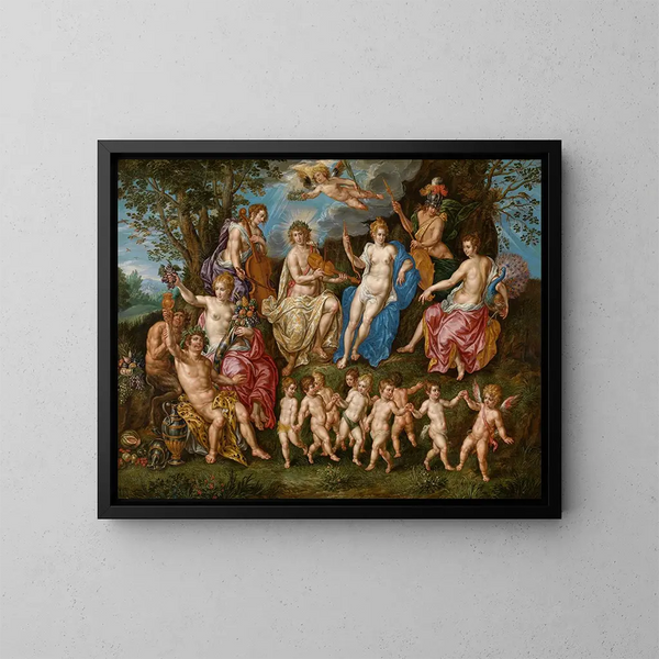 Parnassus - Hendrik de Clerck — framed artwork on a wall