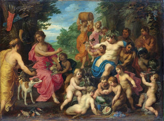 Bacchus en Diana - Hendrik van Balen — weergave van het kunstwerk
