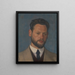 Michel de Klerk 1884-1923 architect en tekenaar schilderij - Henk Meijer — ingelijst kunstwerk aan de muur