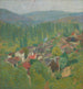 Henri Martin - Uitzicht op de daken van Labastide-du-Vert in de zomer - Henri Martin — weergave van het kunstwerk