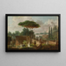 Landschap met Romeinse taferelen met personages - Henri-Désiré Van Blarenberghe — ingelijst kunstwerk aan de muur