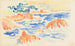 Marine schilderij met rode rotsen bij Trayas - Henri-Edmond Cross — weergave van het kunstwerk