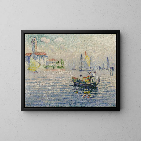 Morning in Murano - Henri-Edmond Cross — framed artwork on a wall