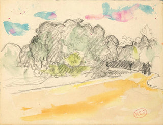 van een wandeling in Parijs in het Bois de Boulogne - Henri-Edmond Cross — weergave van het kunstwerk
