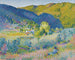 Landschap van de Maures-bergketen - Henri-Edmond Cross — weergave van het kunstwerk