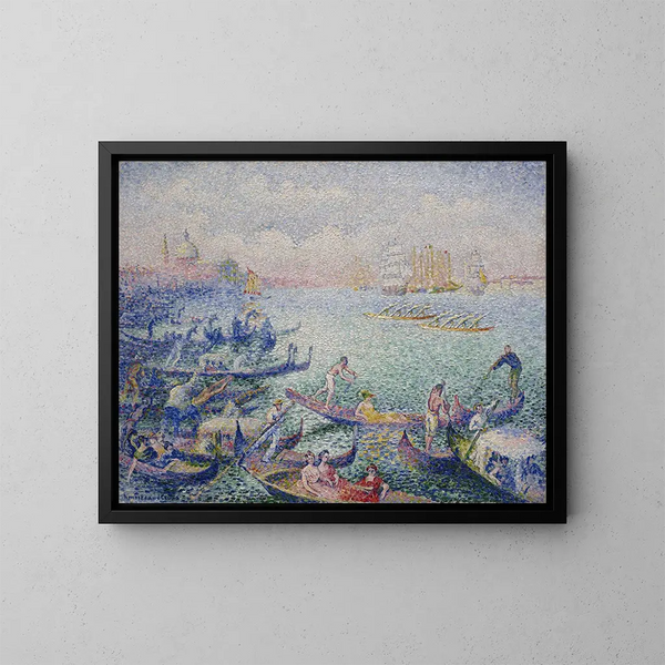 Venice Regatta Painting - Henri-Edmond Cross — framed artwork on a wall